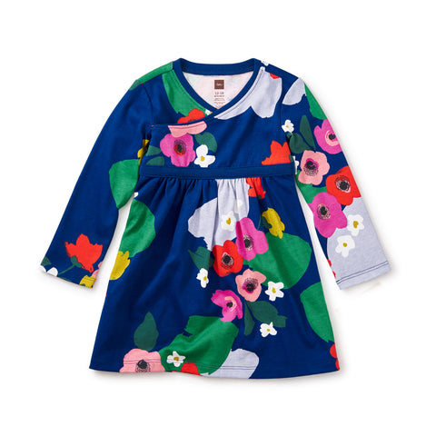 Scotland Garden Wrap Neck Baby Dress by Tea Collection - Size 9-12m